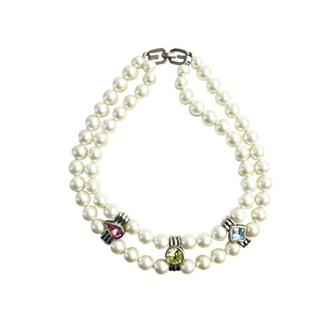 givenchy crystal faux-pearl collar necklace|givenchy necklace sale.